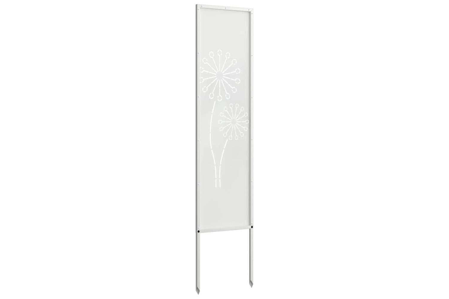 Garden Privacy Screen White 32 X140cm Cold-rolled Steel-5