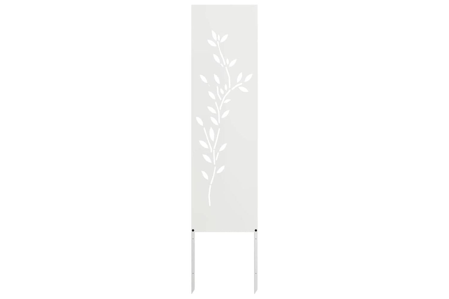 Garden Privacy Screen White 32 X140cm Cold-rolled Steel