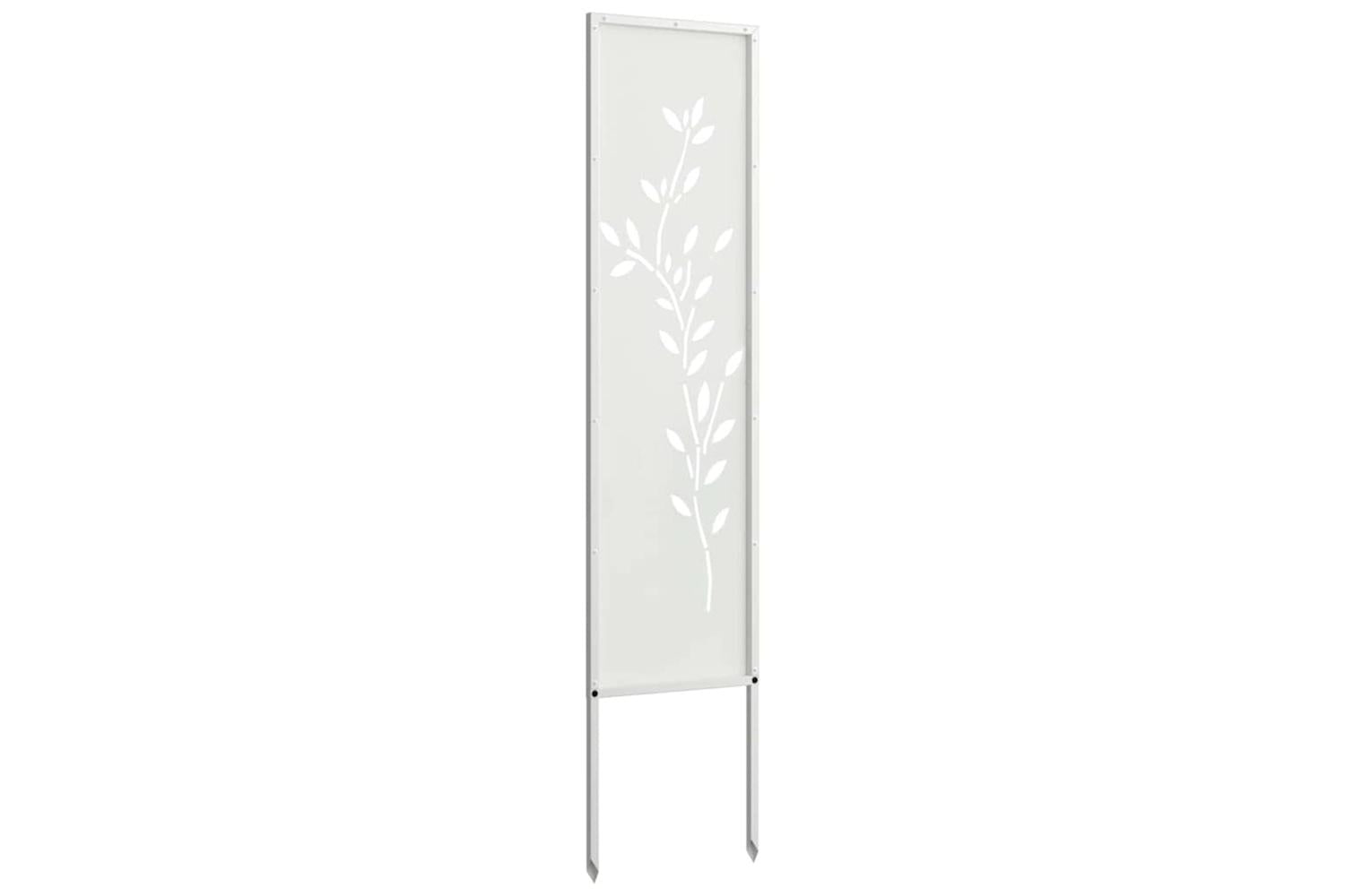 Garden Privacy Screen White 32 X140cm Cold-rolled Steel-5
