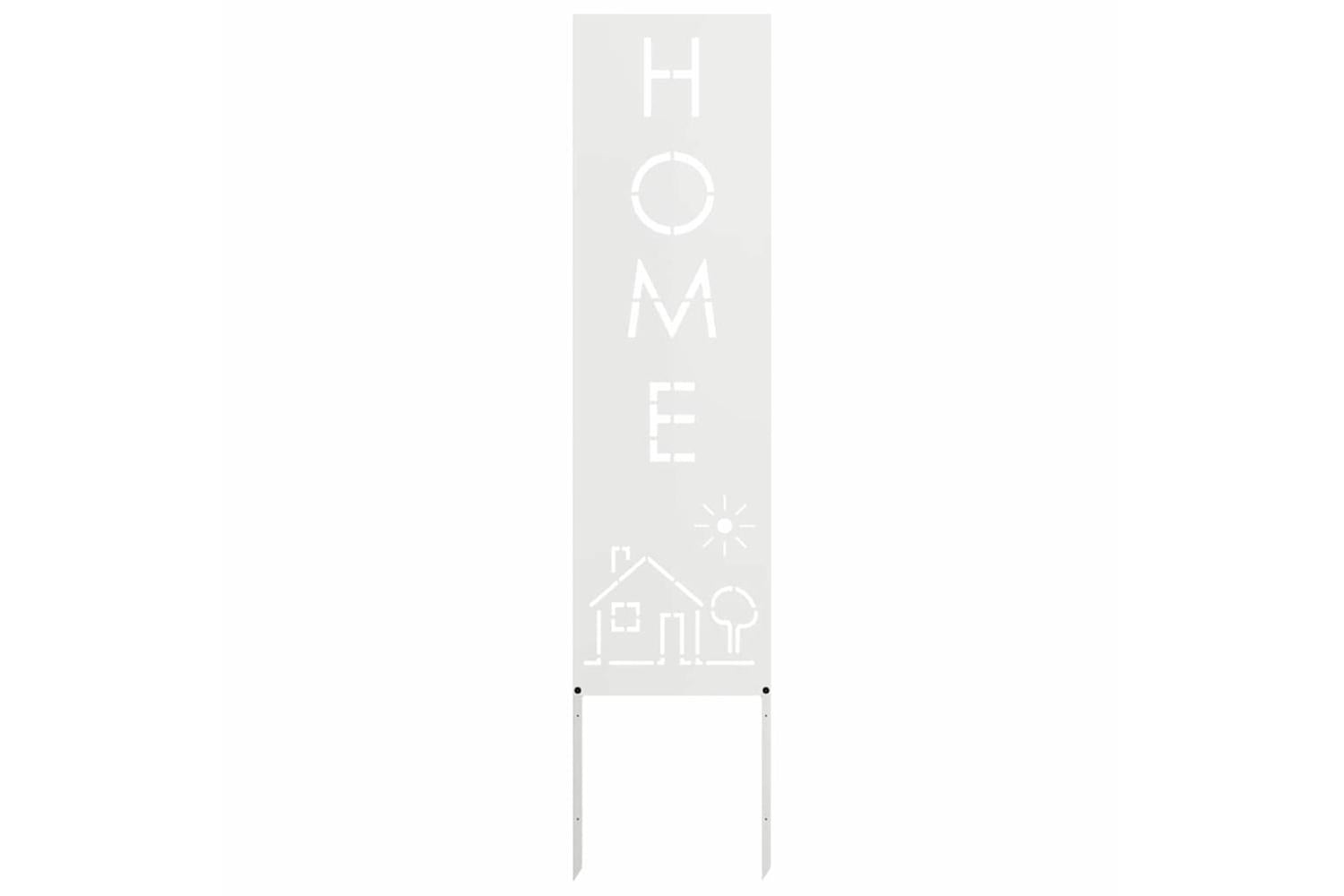 Garden Privacy Screen White 32 X140cm Cold-rolled Steel-2
