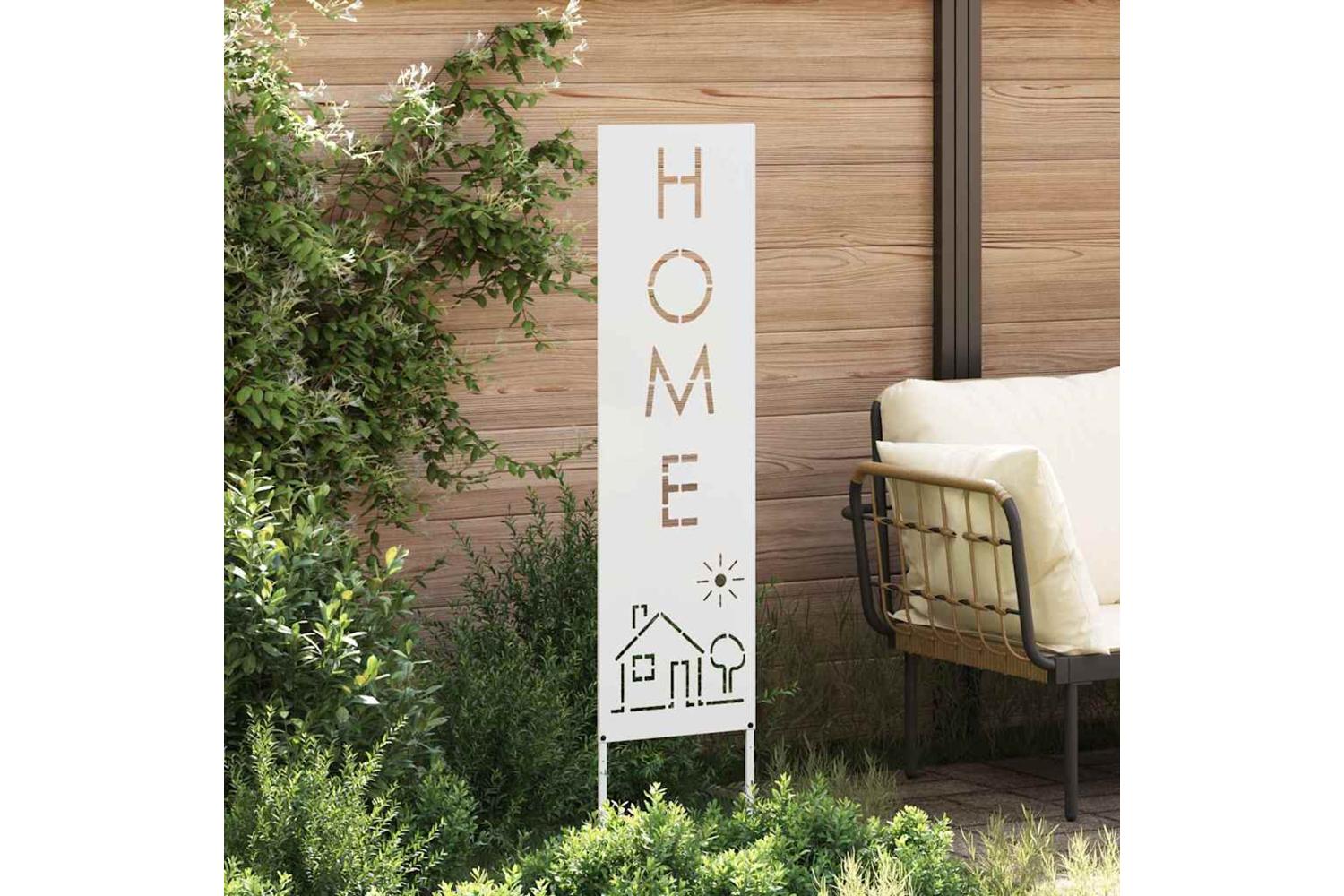 Garden Privacy Screen White 32 X140cm Cold-rolled Steel-3