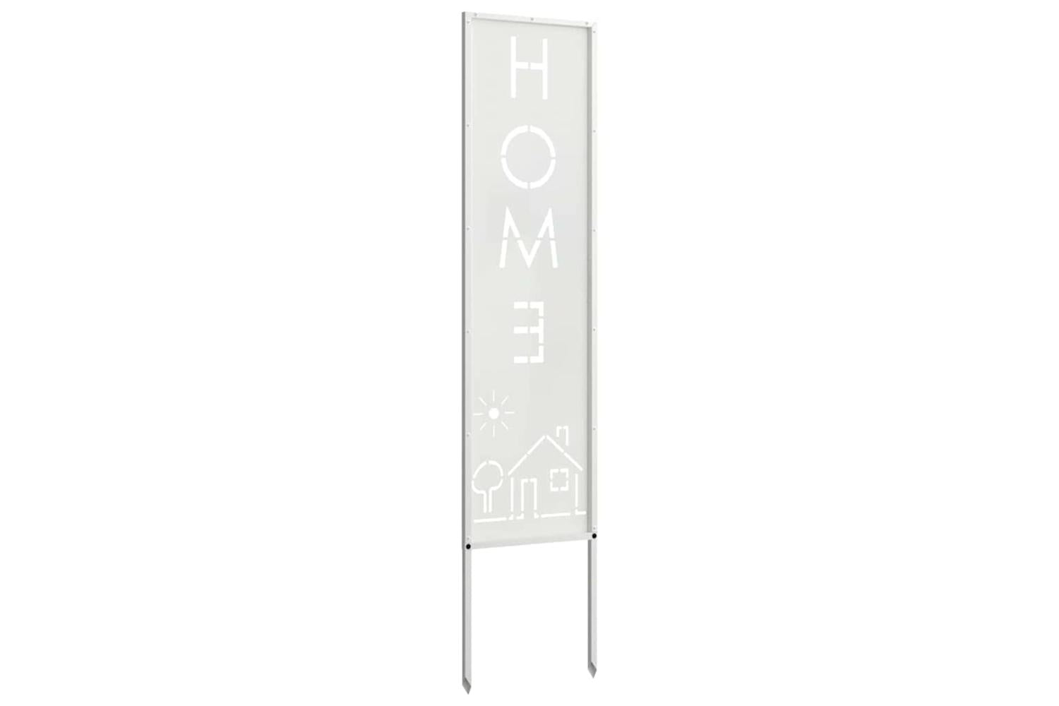 Garden Privacy Screen White 32 X140cm Cold-rolled Steel-5