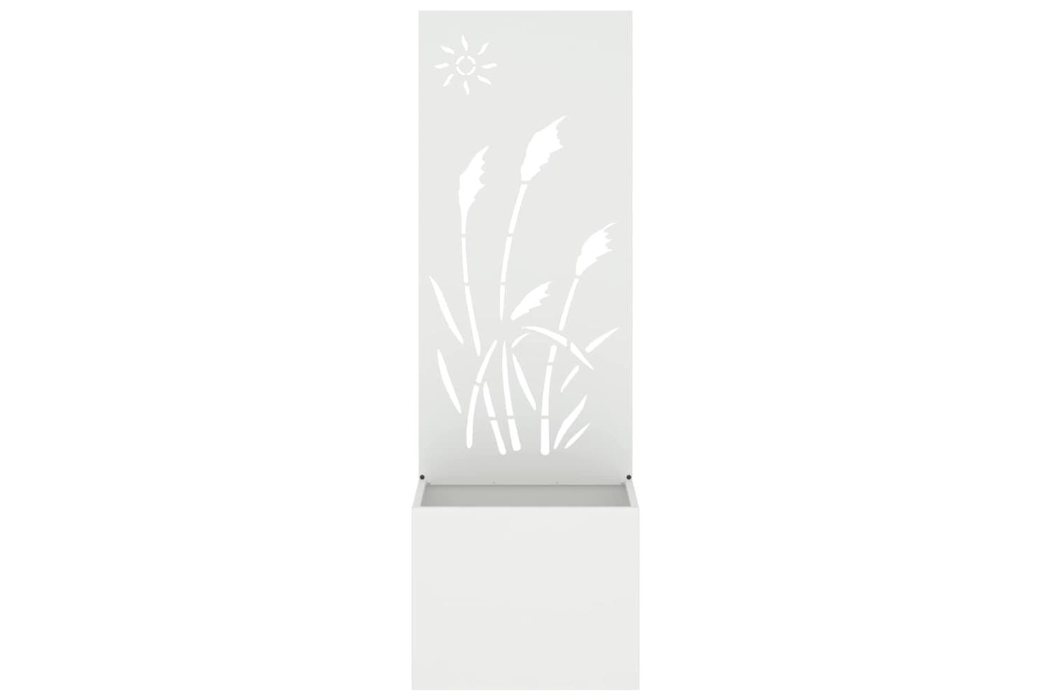 Garden Privacy Screen White 50 X 140 Cm Cold-rolled Steel-5
