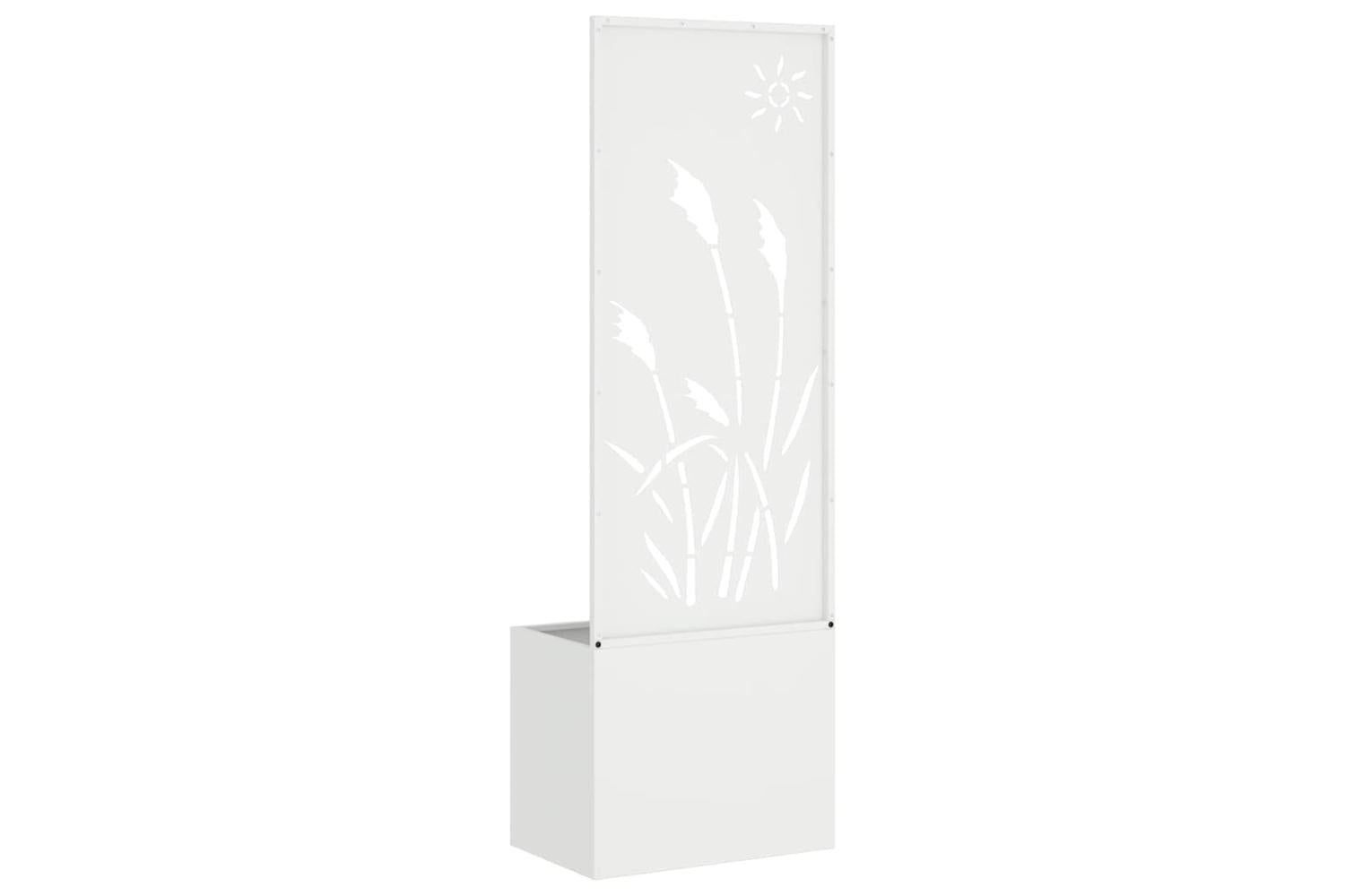 Garden Privacy Screen White 50 X 140 Cm Cold-rolled Steel-7