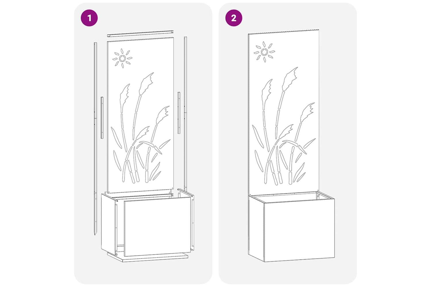 Garden Privacy Screen White 50 X 140 Cm Cold-rolled Steel-9