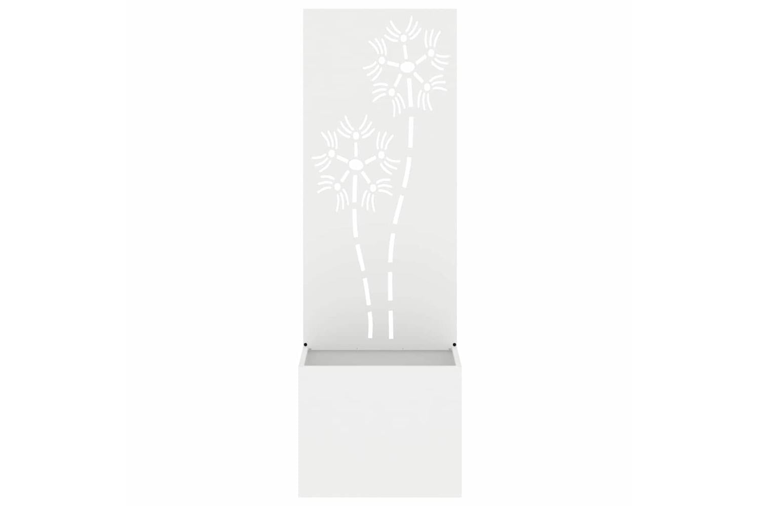 Garden Privacy Screen White 50 X 140 Cm Cold-rolled Steel-5
