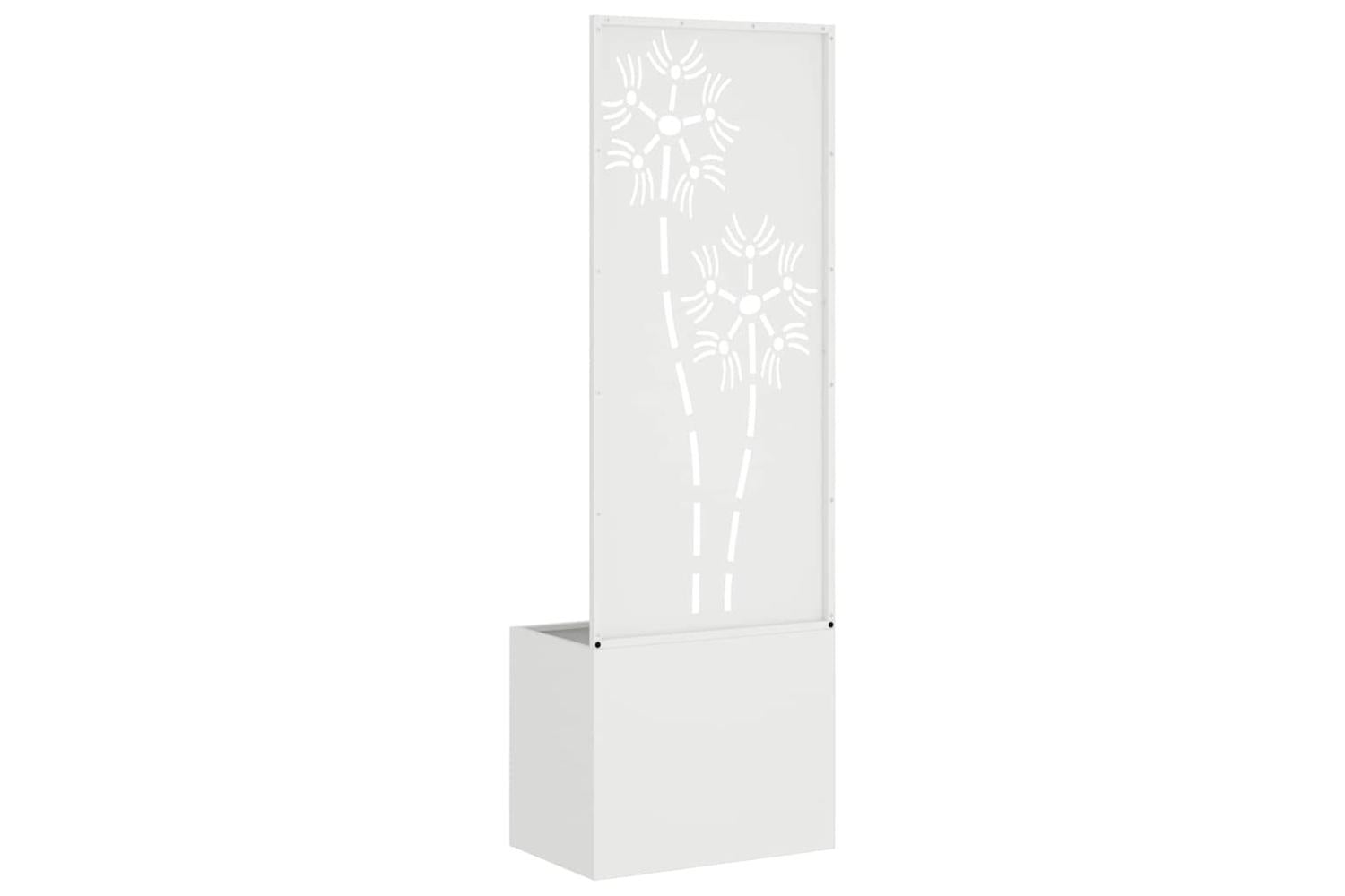 Garden Privacy Screen White 50 X 140 Cm Cold-rolled Steel-7