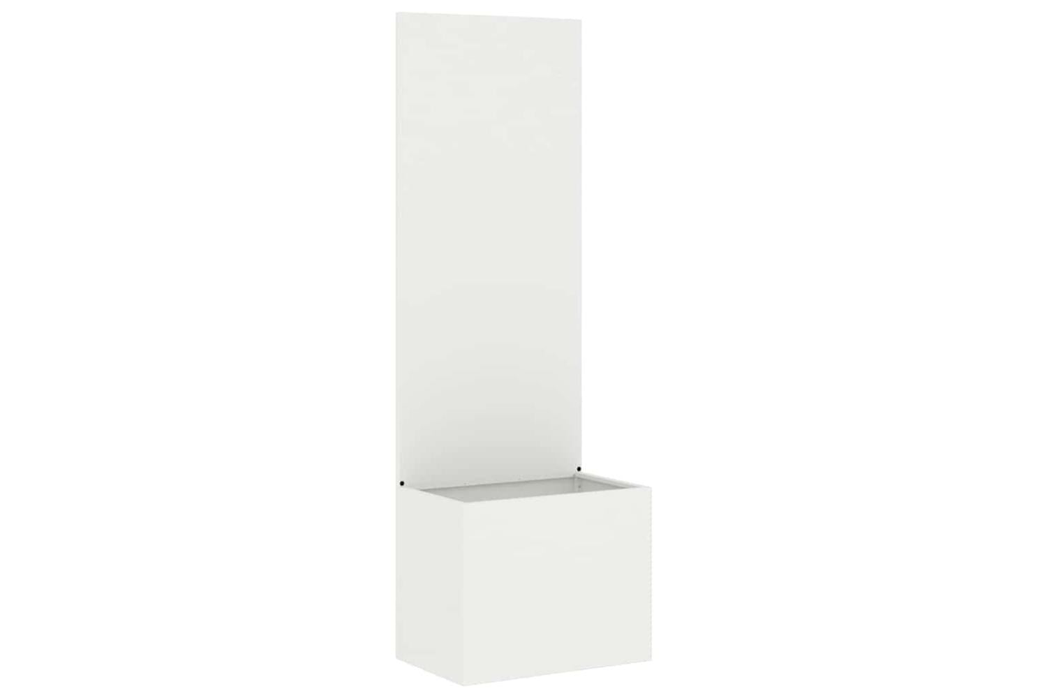 Garden Privacy Screen White 50 X 140 Cm Cold-rolled Steel