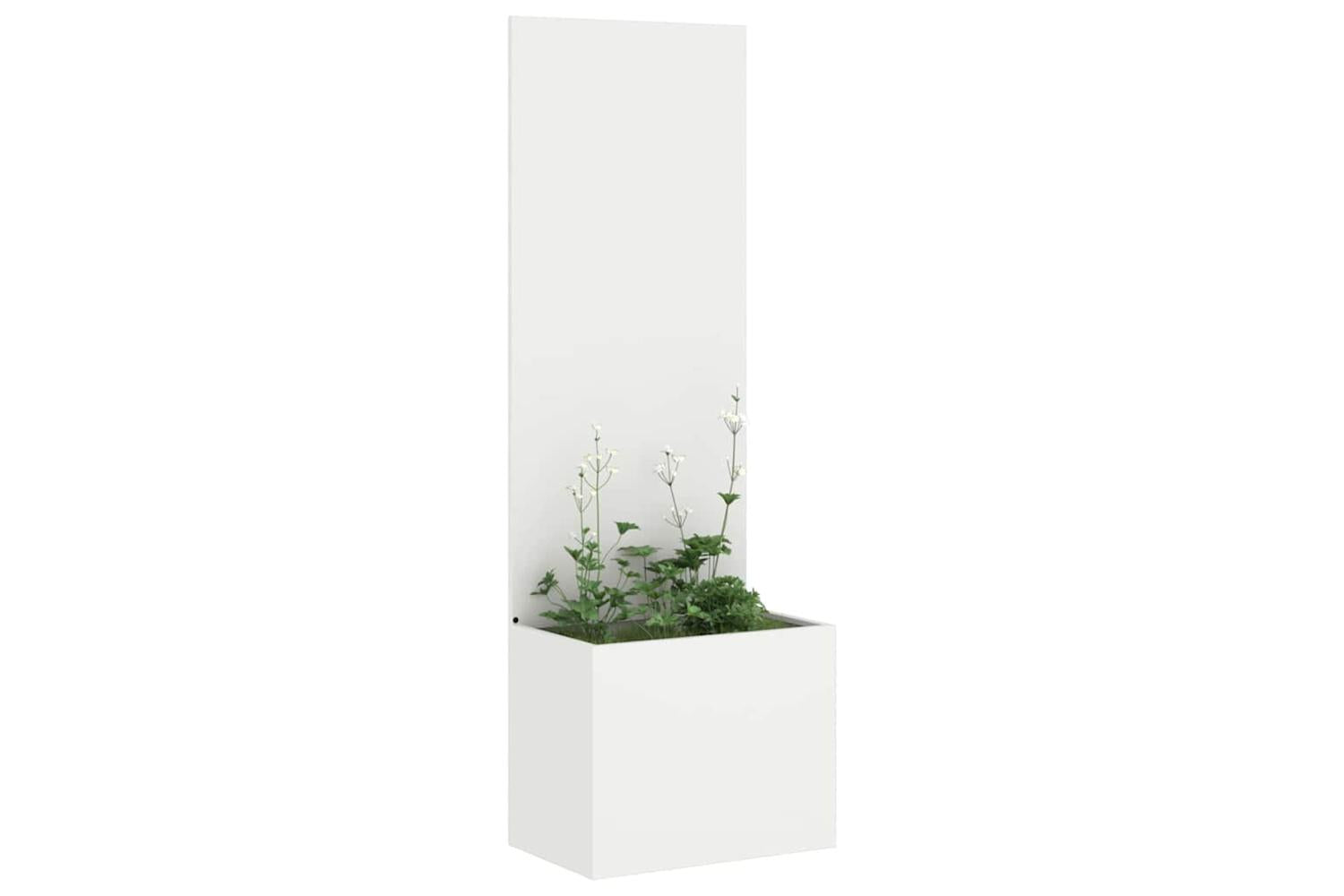 Garden Privacy Screen White 50 X 140 Cm Cold-rolled Steel-3