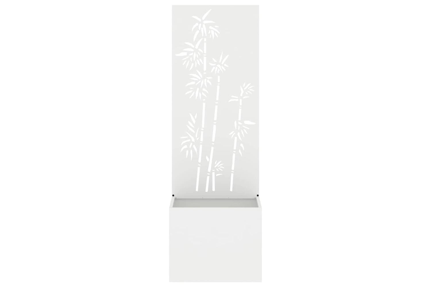 Garden Privacy Screen White 50 X 140 Cm Cold-rolled Steel-5