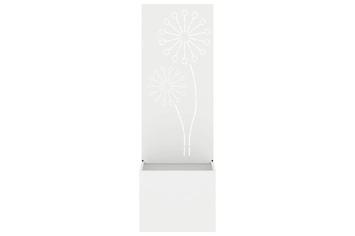 Garden Privacy Screen White 50 X 140 Cm Cold-rolled Steel-5