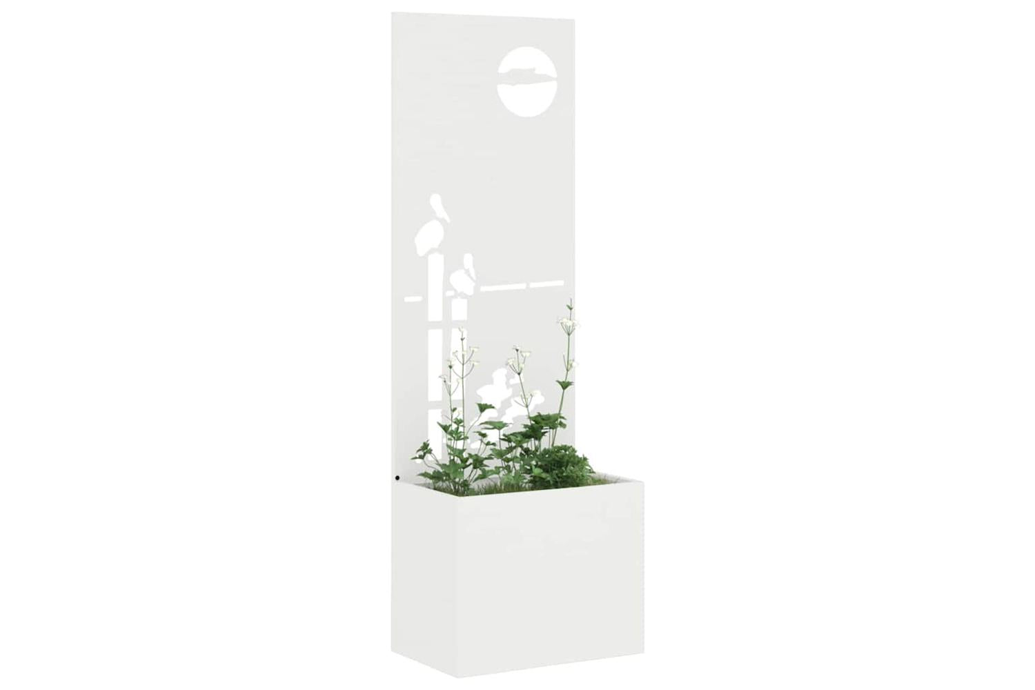 Garden Privacy Screen White 50 X 140 Cm Cold-rolled Steel-3