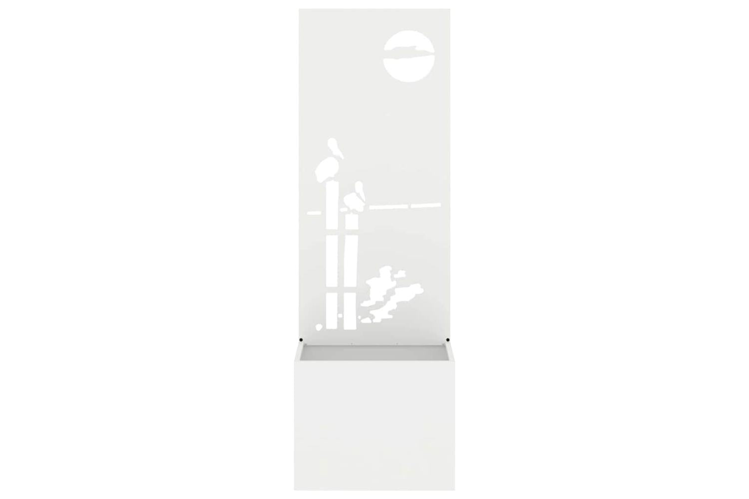 Garden Privacy Screen White 50 X 140 Cm Cold-rolled Steel-5