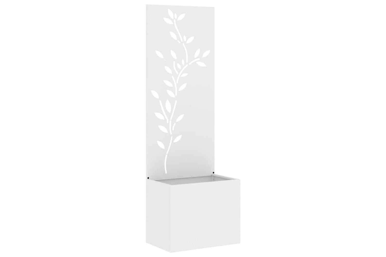 Garden Privacy Screen White 50 X 140 Cm Cold-rolled Steel-2