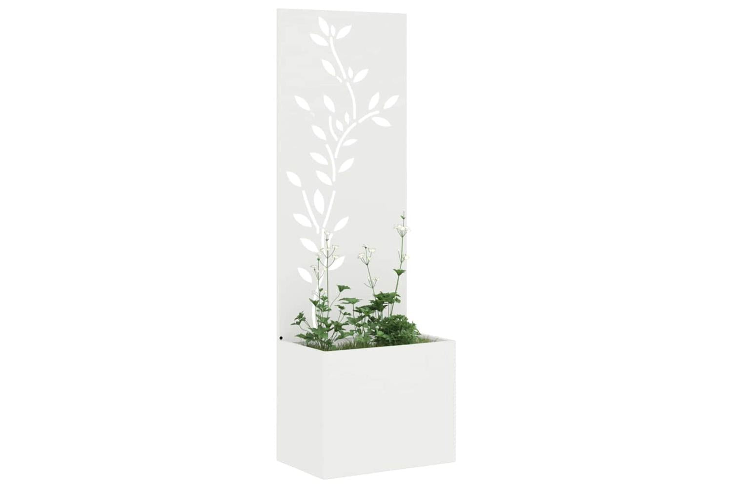 Garden Privacy Screen White 50 X 140 Cm Cold-rolled Steel-3
