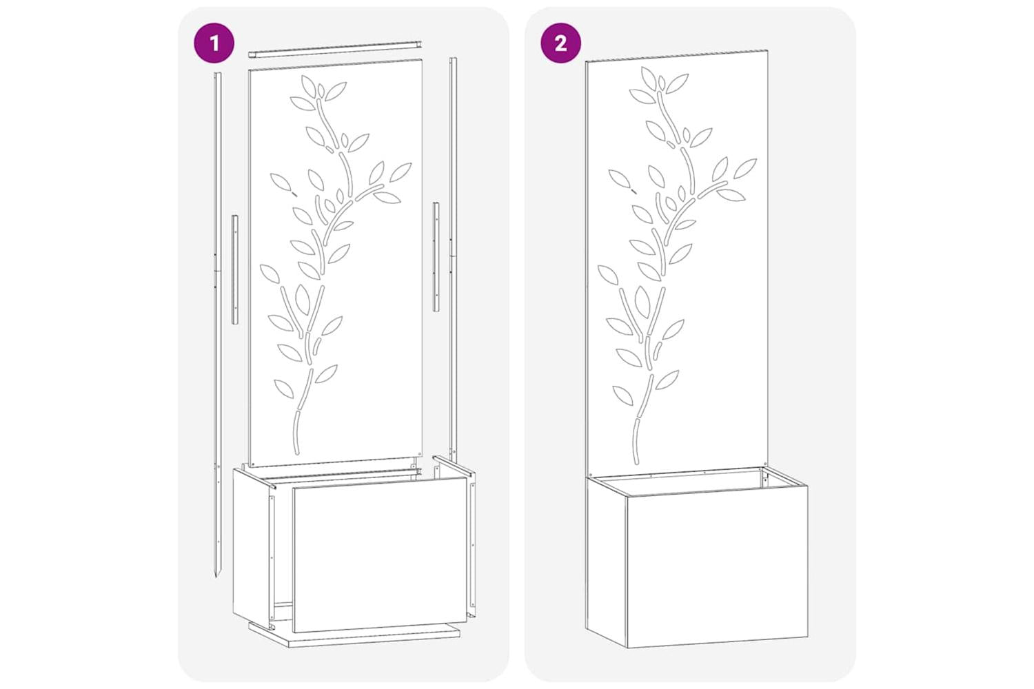 Garden Privacy Screen White 50 X 140 Cm Cold-rolled Steel-9