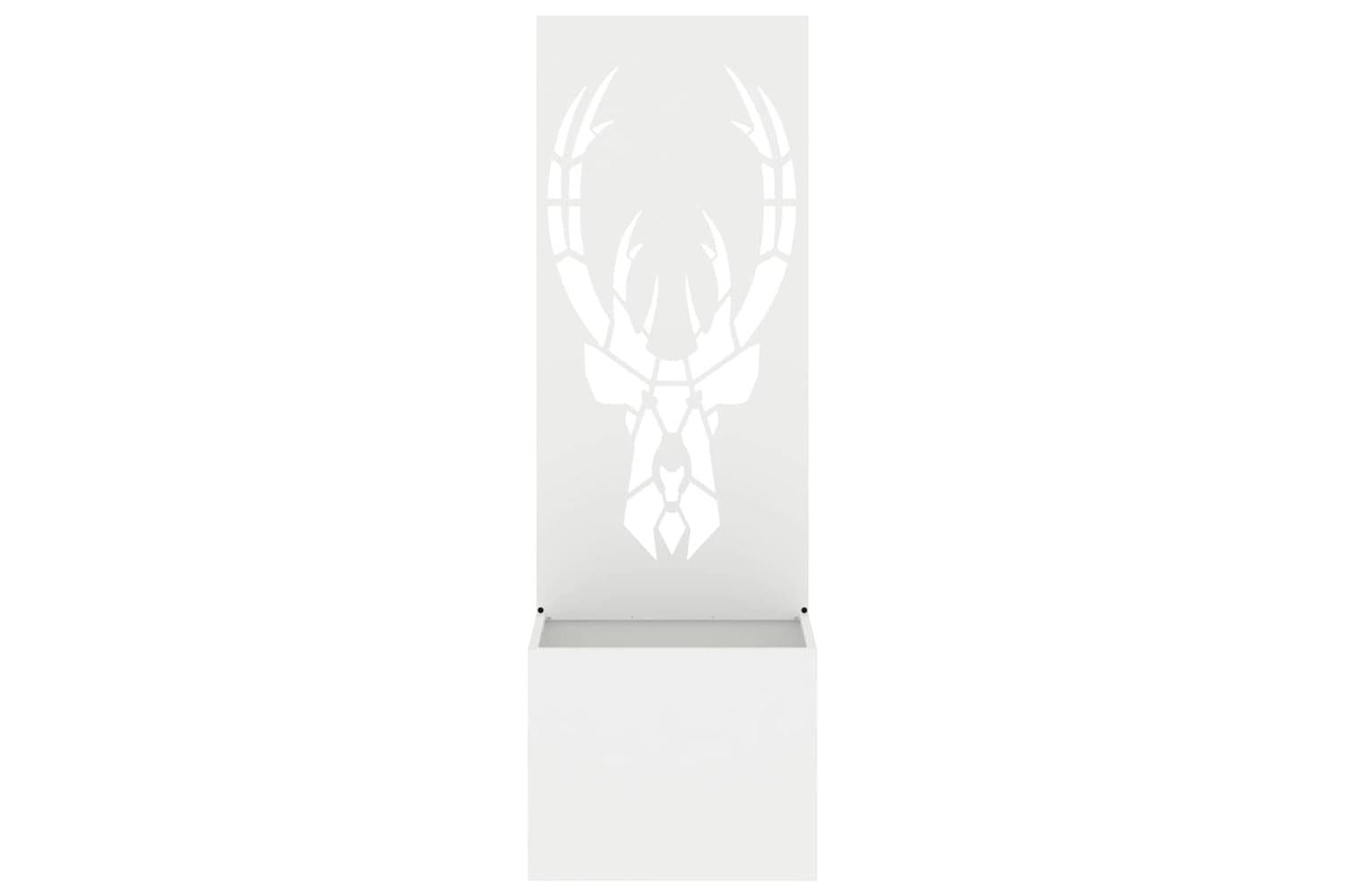 Garden Privacy Screen White 50 X 140 Cm Cold-rolled Steel-5