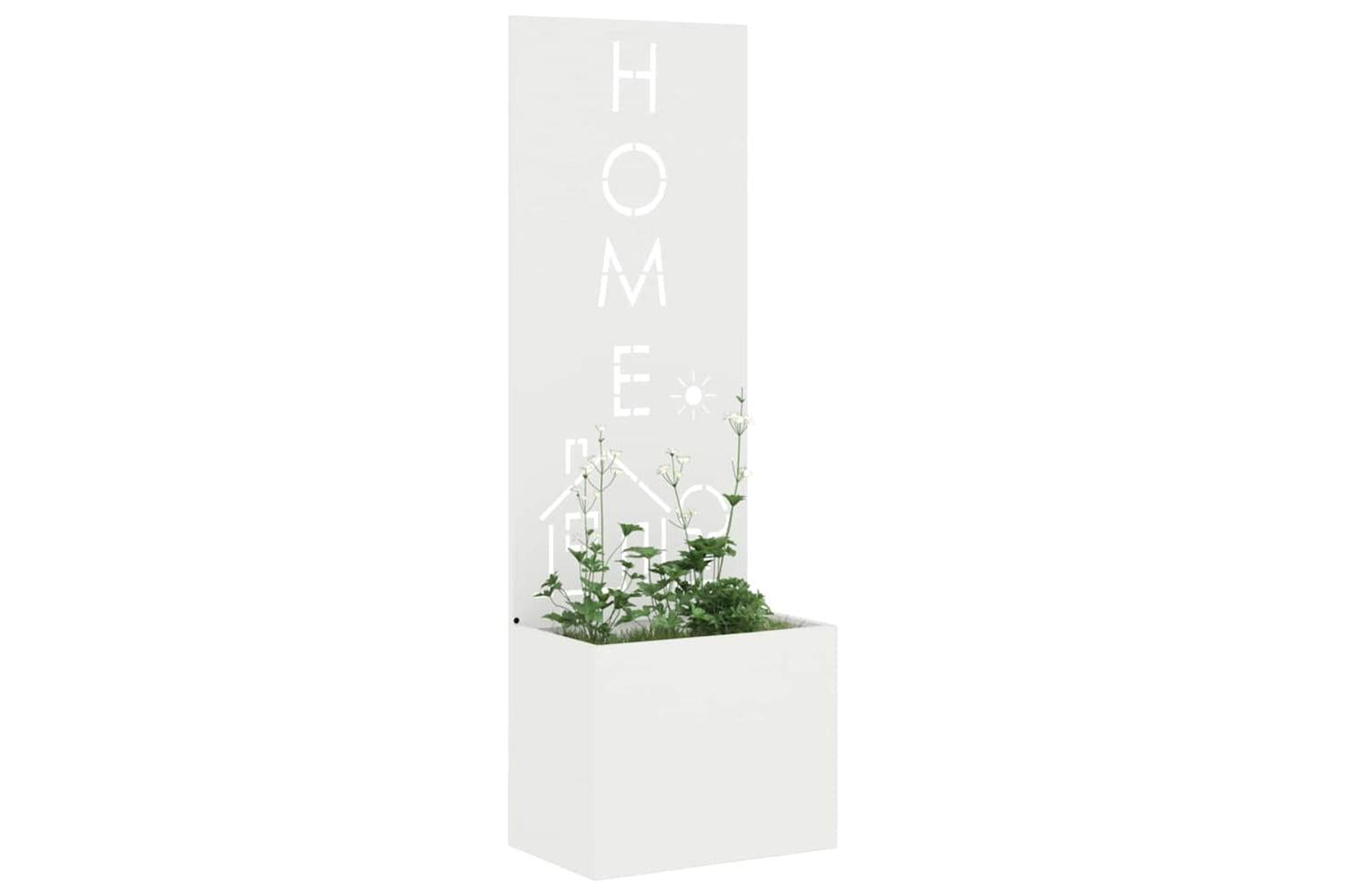 Garden Privacy Screen White 50 X 140 Cm Cold-rolled Steel-3