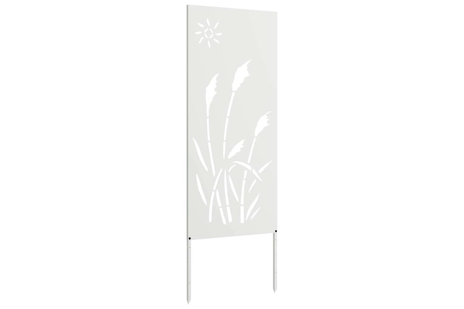 Garden Privacy Screen White 50 X140cm Cold-rolled Steel-4