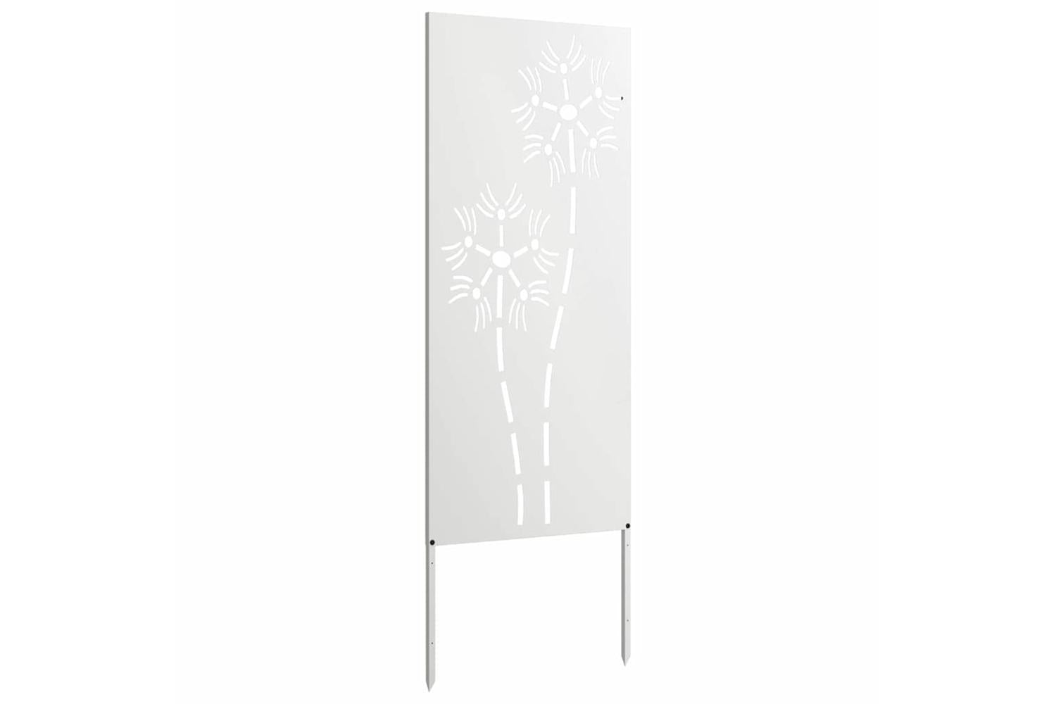Garden Privacy Screen White 50 X140cm Cold-rolled Steel-4