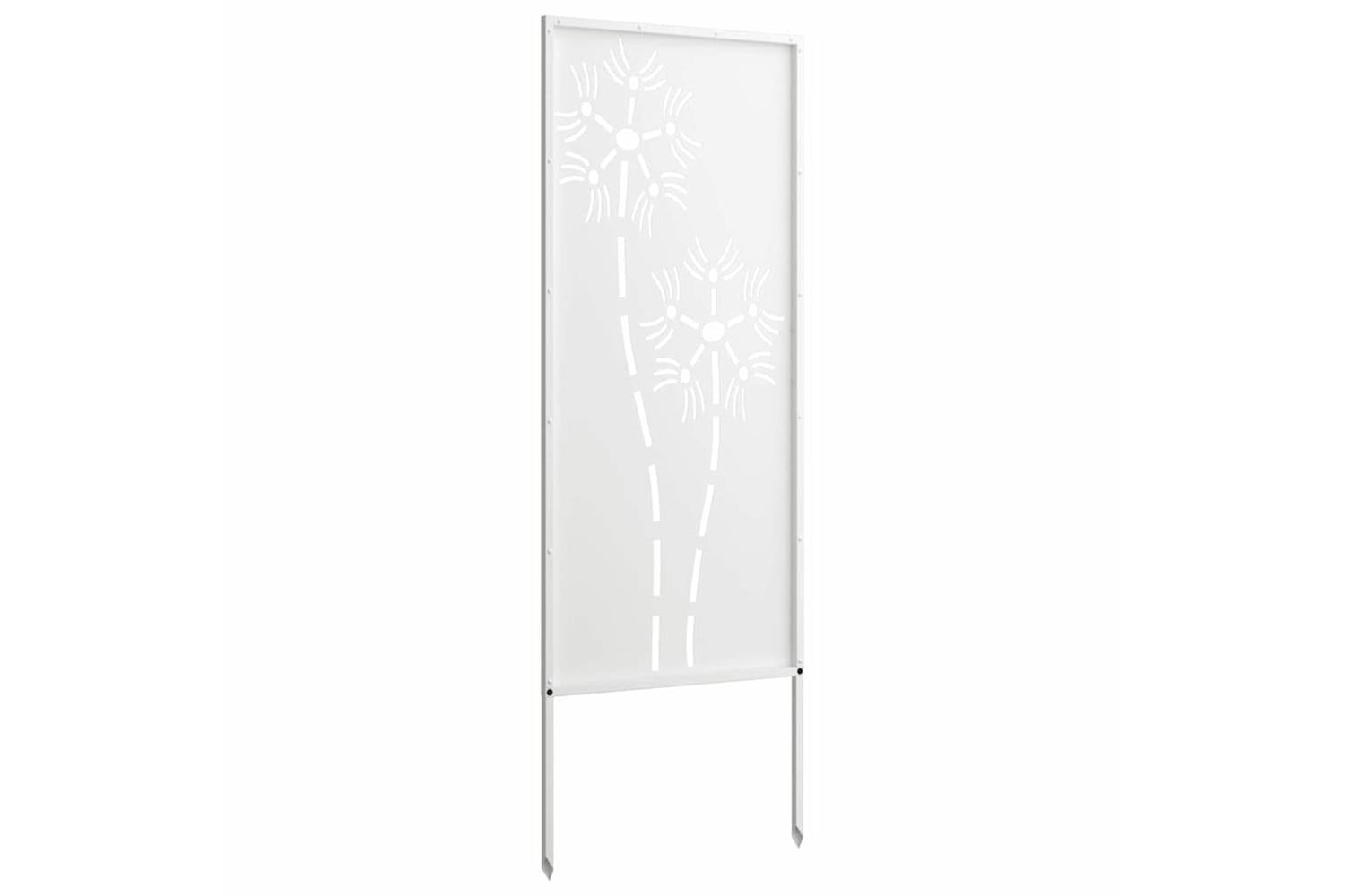 Garden Privacy Screen White 50 X140cm Cold-rolled Steel-5