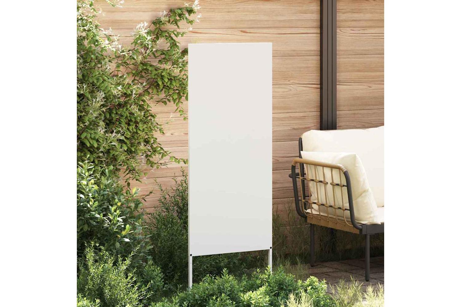 Garden Privacy Screen White 50 X140cm Cold-rolled Steel-3