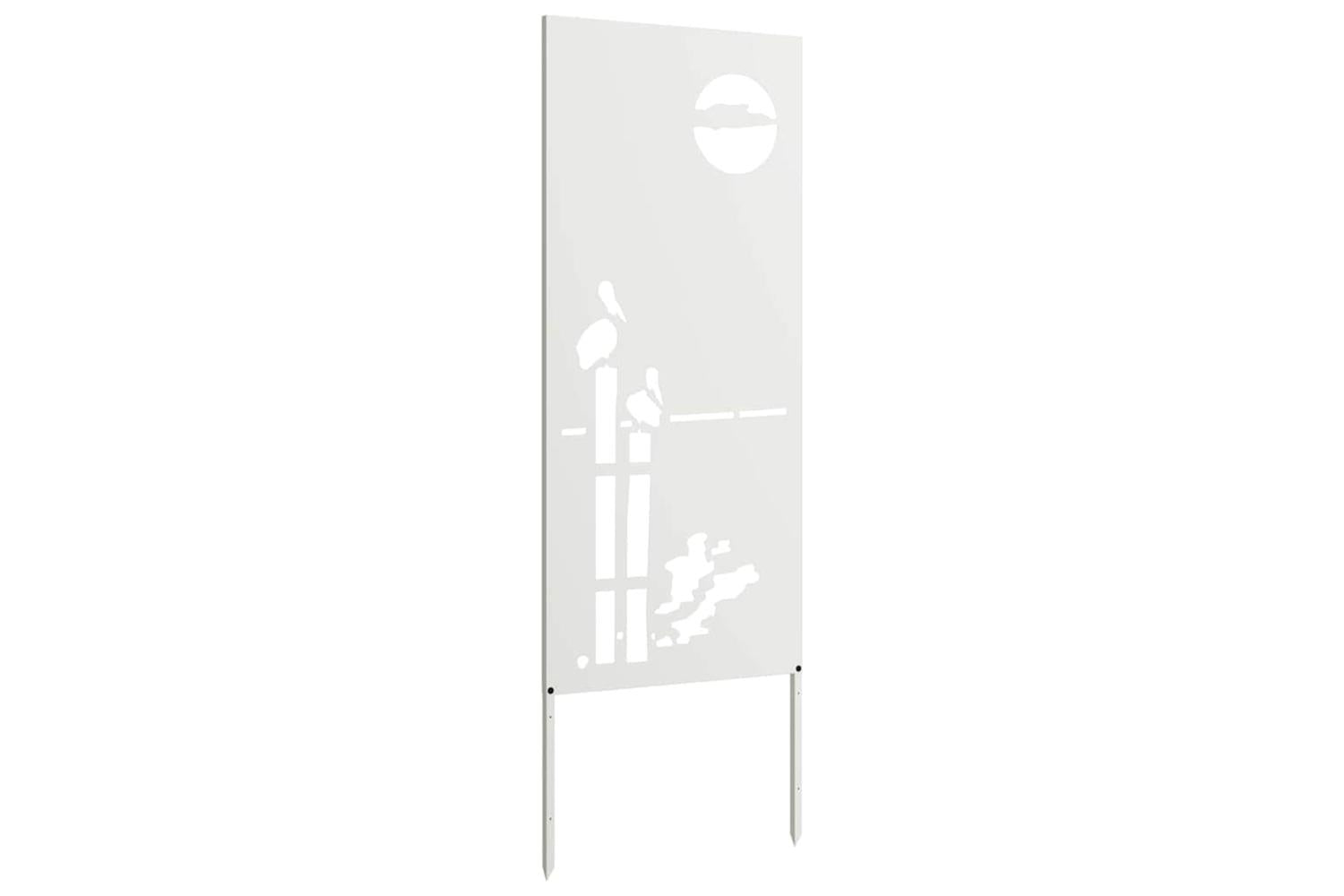 Garden Privacy Screen White 50 X140cm Cold-rolled Steel-4
