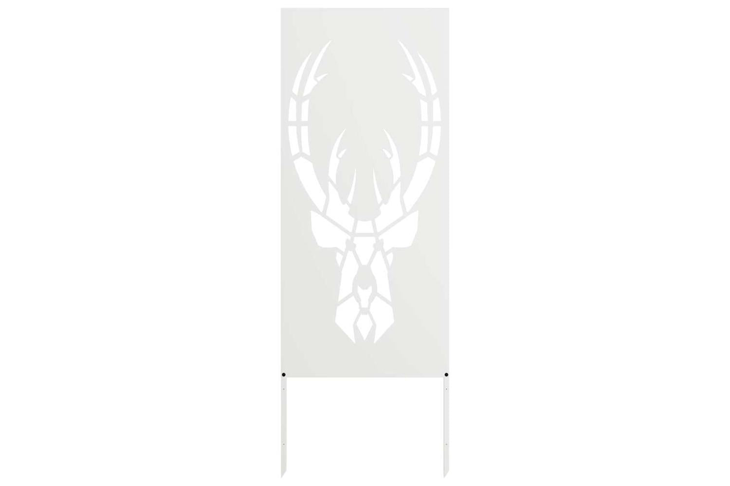 Garden Privacy Screen White 50 X140cm Cold-rolled Steel-2
