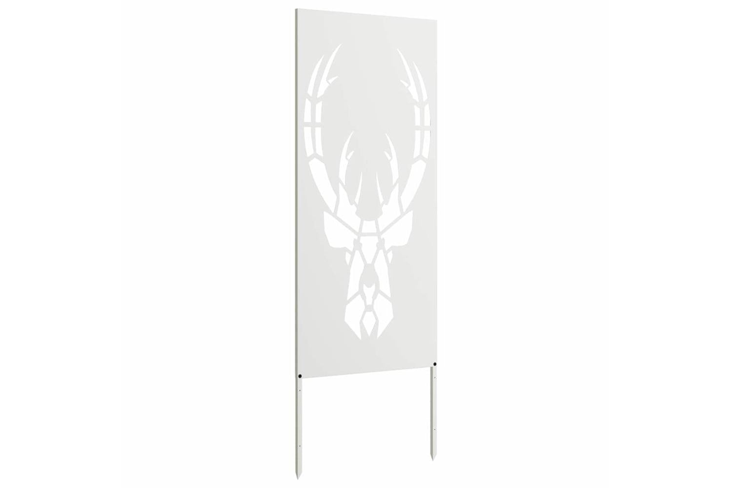 Garden Privacy Screen White 50 X140cm Cold-rolled Steel-4