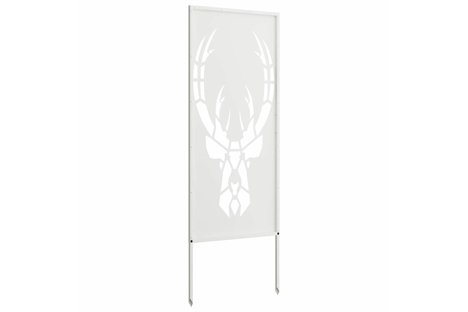 Garden Privacy Screen White 50 X140cm Cold-rolled Steel-5