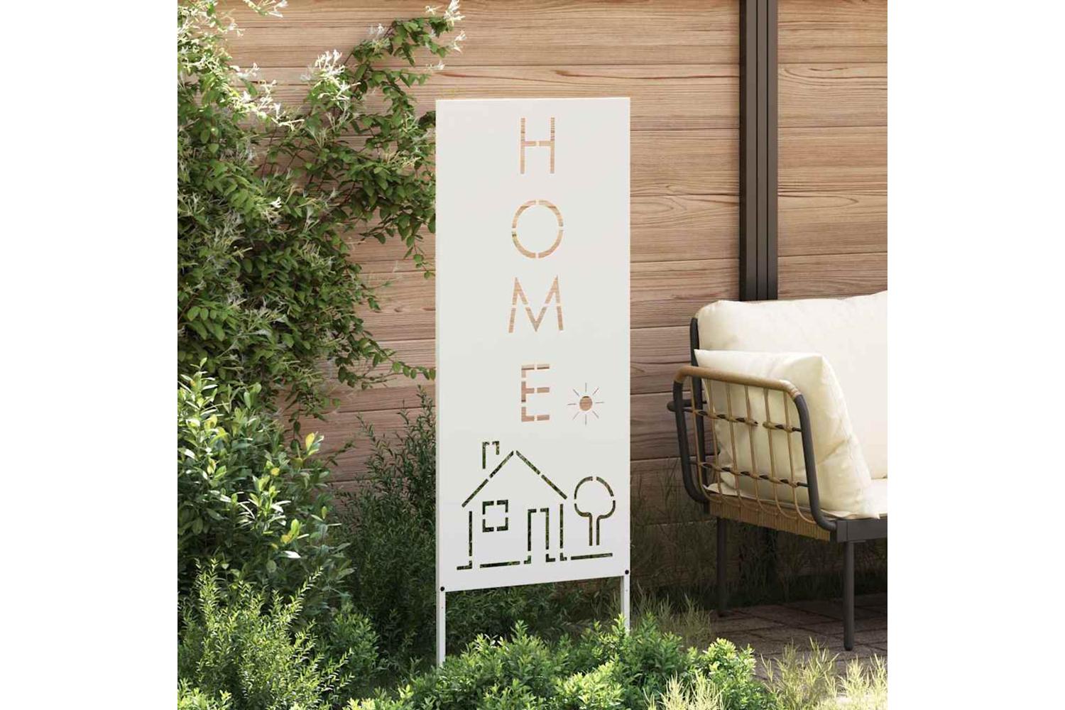Garden Privacy Screen White 50 X140cm Cold-rolled Steel-3