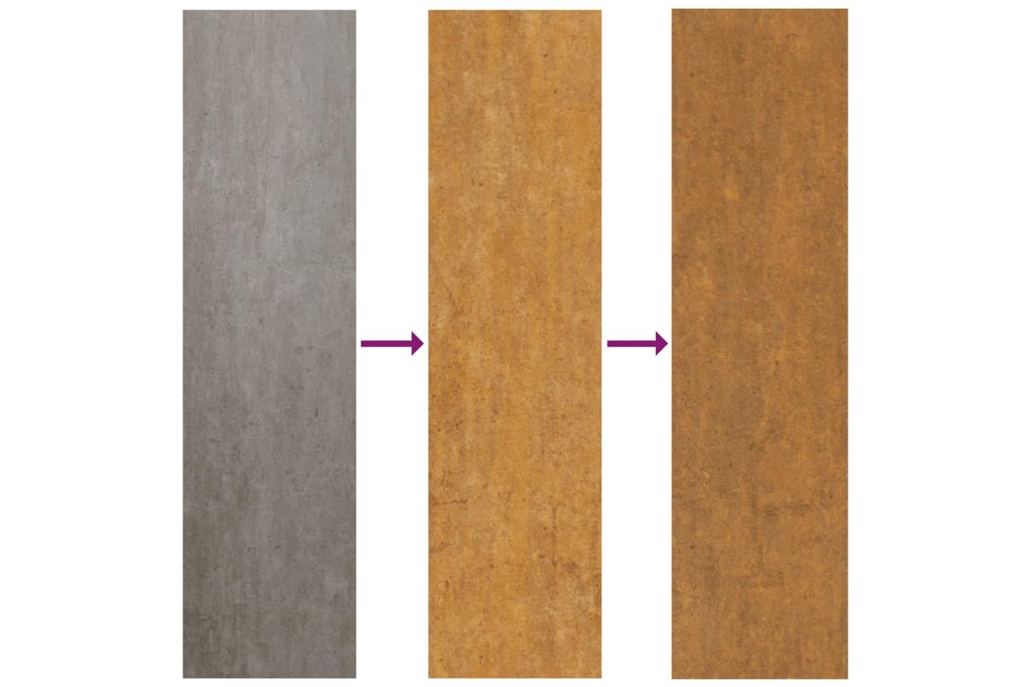 Garden Wall Decoration 105x55 Cm Corten Steel Bamboo Design-6