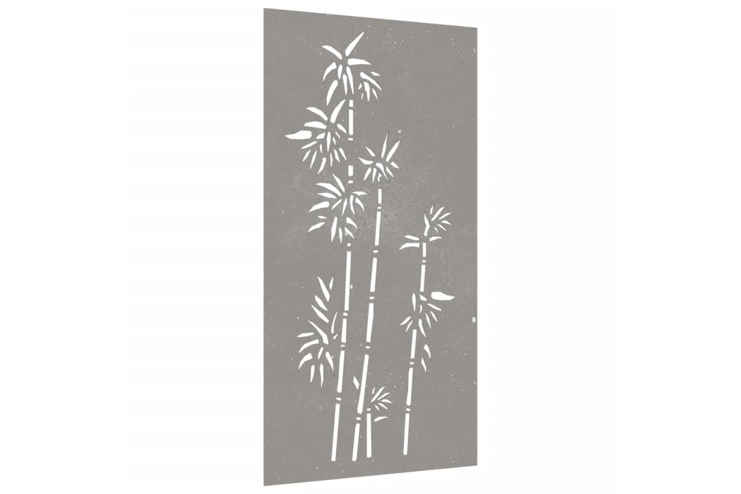 Garden Wall Decoration 105x55 Cm Corten Steel Bamboo Design-3
