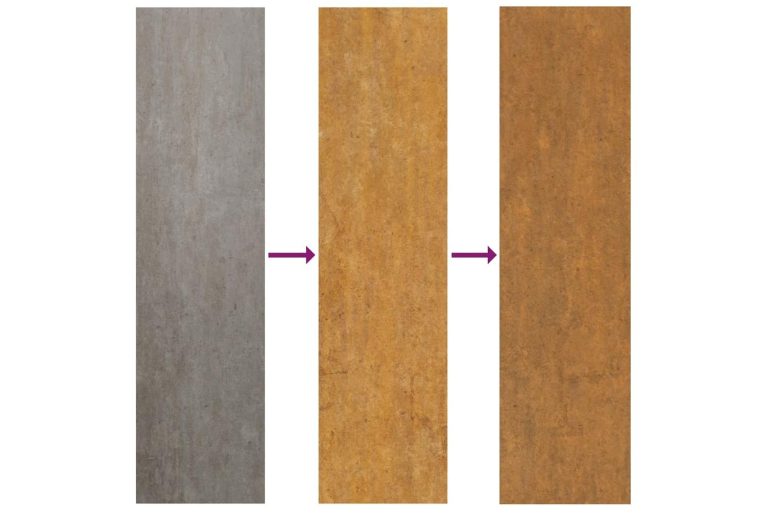 Garden Wall Decoration 105x55 Cm Corten Steel Bamboo Design-6