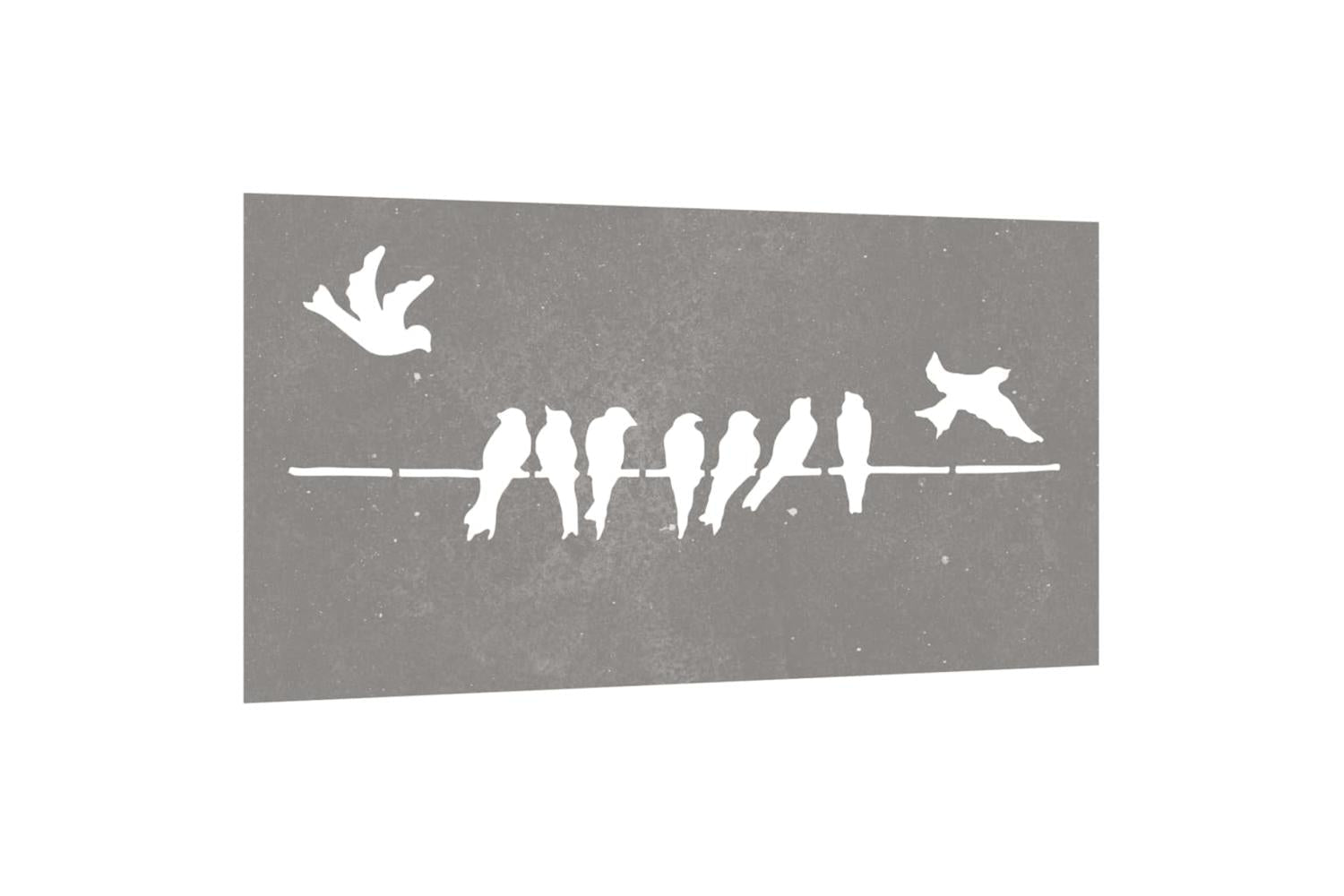Garden Wall Decoration 105x55 Cm Corten Steel Bird Design-3