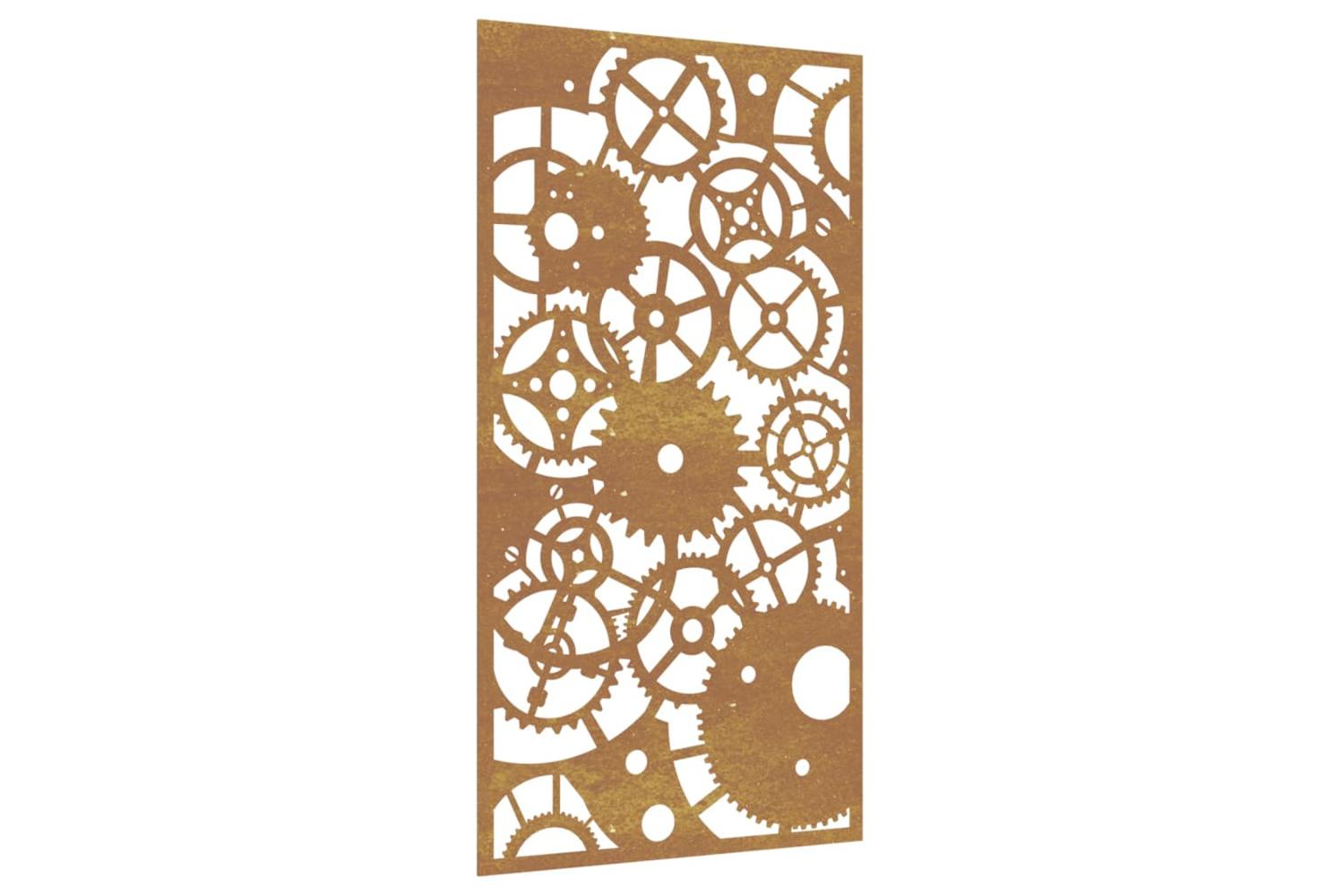 Garden Wall Decoration 105x55 Cm Corten Steel Gear Wheel Design-2
