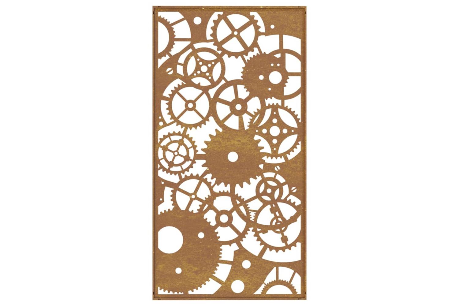 Garden Wall Decoration 105x55 Cm Corten Steel Gear Wheel Design-5