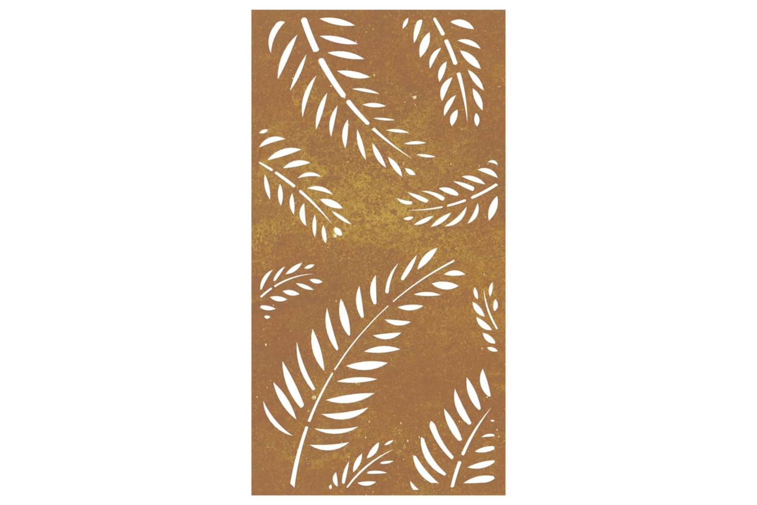 Garden Wall Decoration 105x55 Cm Corten Steel Leaf Design-4