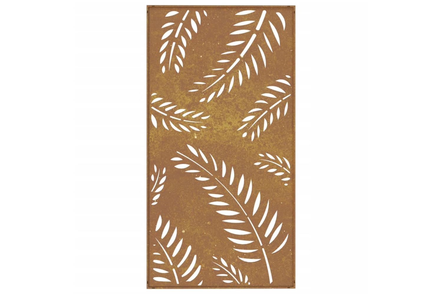 Garden Wall Decoration 105x55 Cm Corten Steel Leaf Design-5