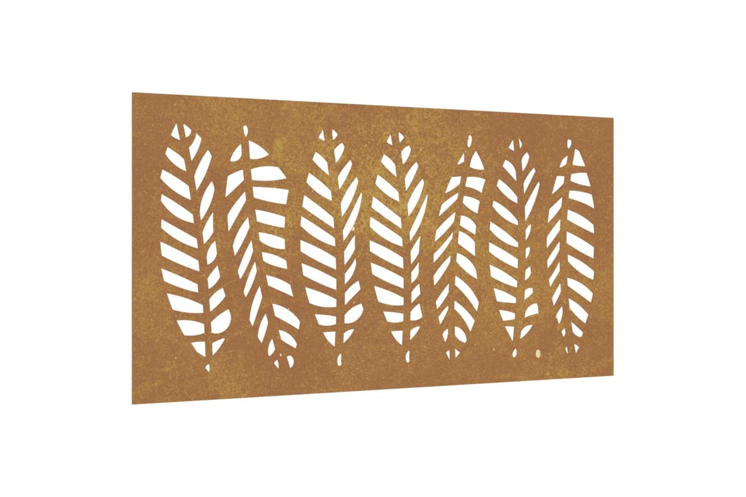 Garden Wall Decoration 105x55 Cm Corten Steel Leaf Design-2