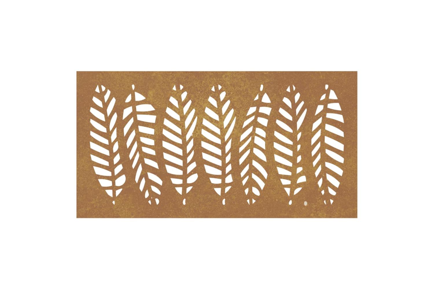 Garden Wall Decoration 105x55 Cm Corten Steel Leaf Design-4