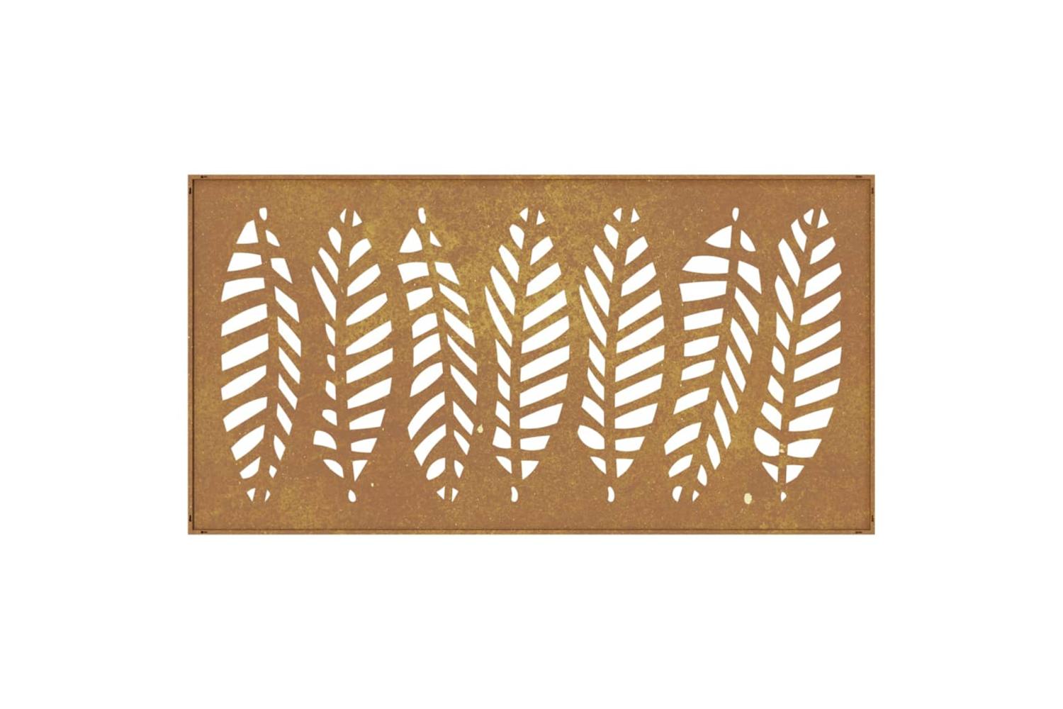 Garden Wall Decoration 105x55 Cm Corten Steel Leaf Design-5