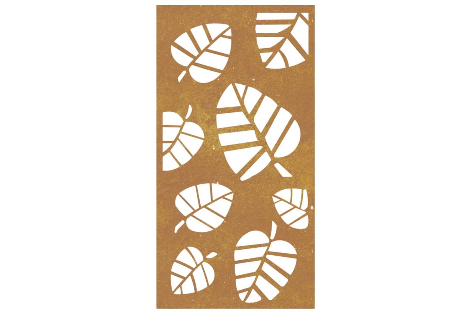 Garden Wall Decoration 105x55 Cm Corten Steel Leaf Design-4