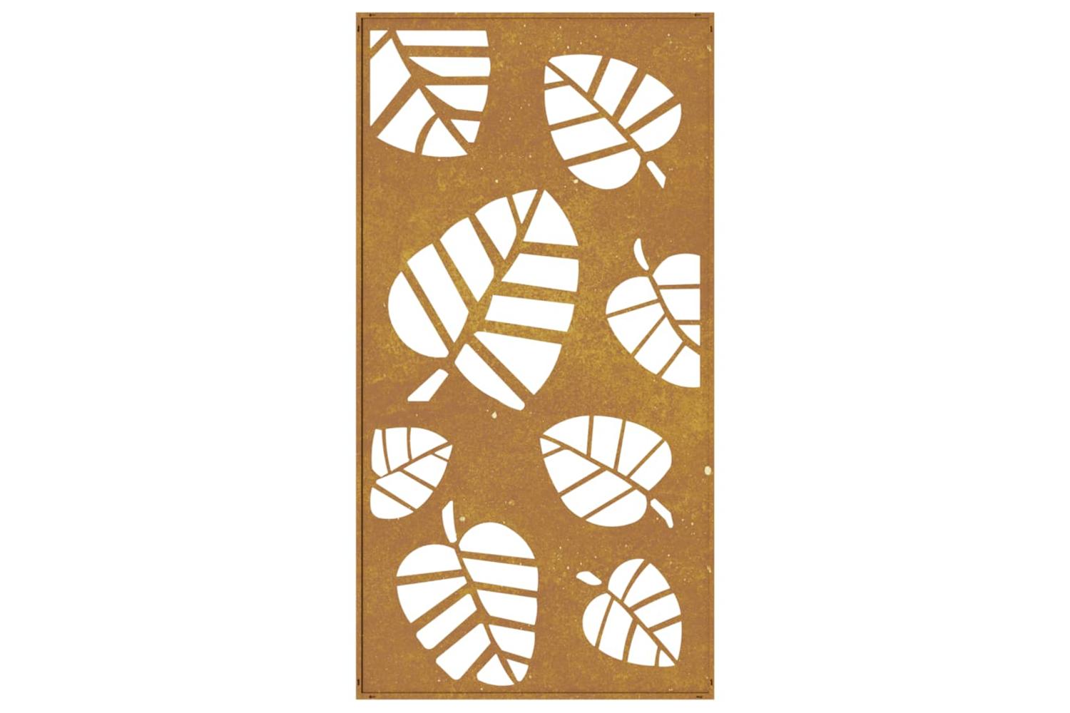 Garden Wall Decoration 105x55 Cm Corten Steel Leaf Design-5