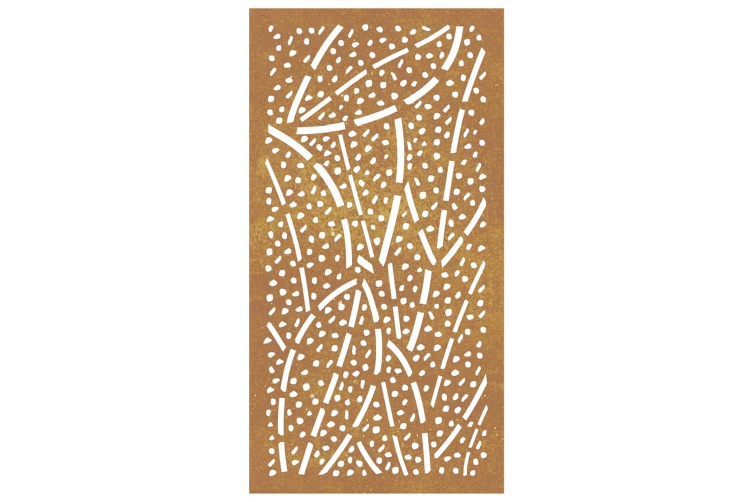 Garden Wall Decoration 105x55 Cm Corten Steel Leaf Design-4
