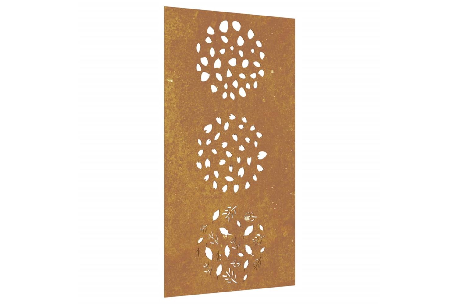 Garden Wall Decoration 105x55 Cm Corten Steel Leaf Design