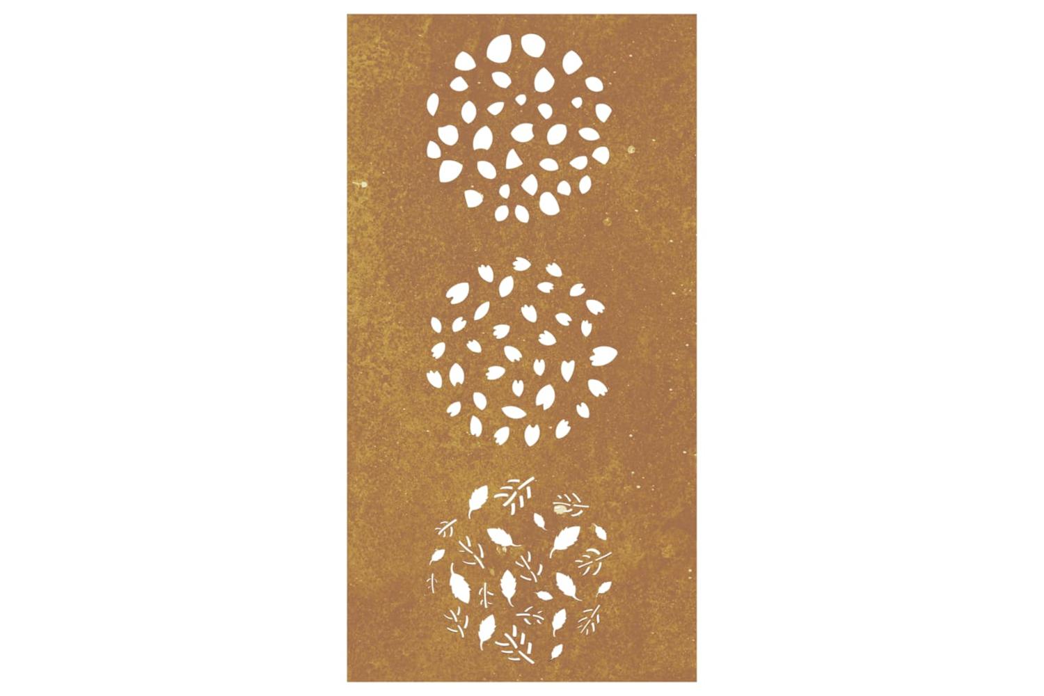 Garden Wall Decoration 105x55 Cm Corten Steel Leaf Design-4