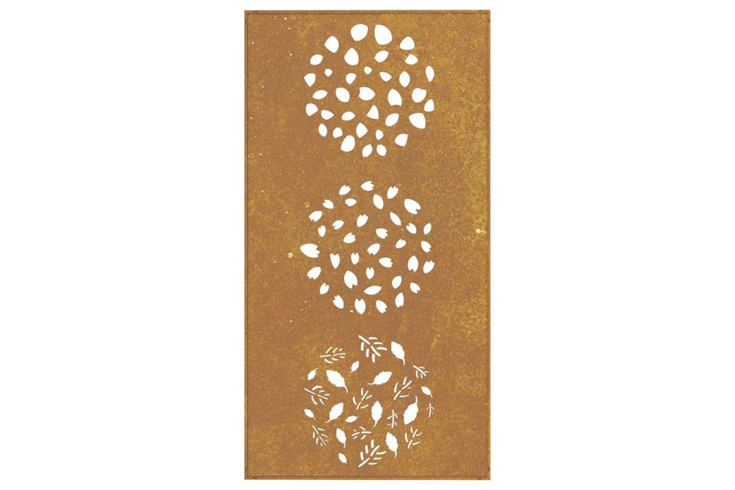 Garden Wall Decoration 105x55 Cm Corten Steel Leaf Design-5