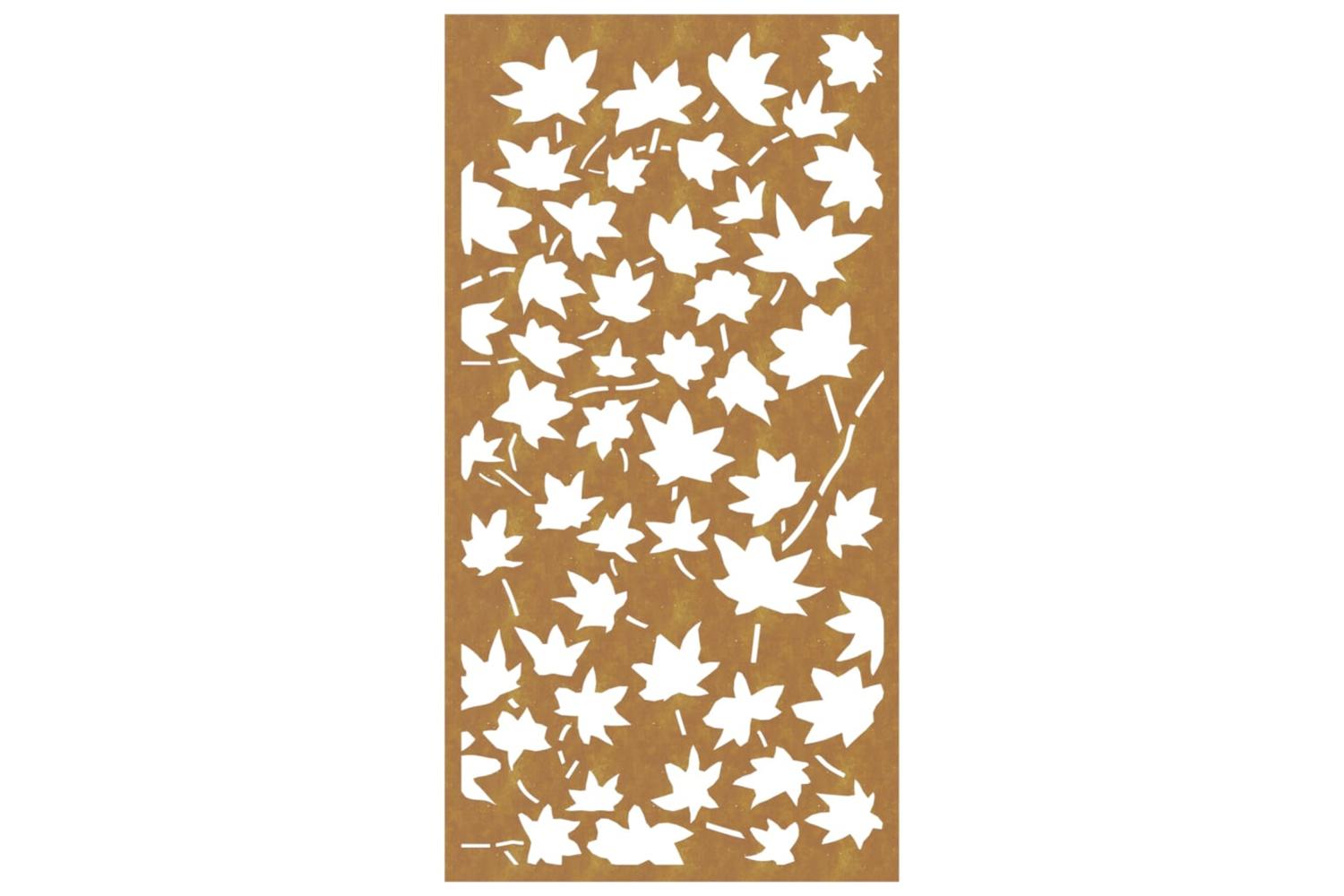 Garden Wall Decoration 105x55 Cm Corten Steel Maple Leaf Design-4