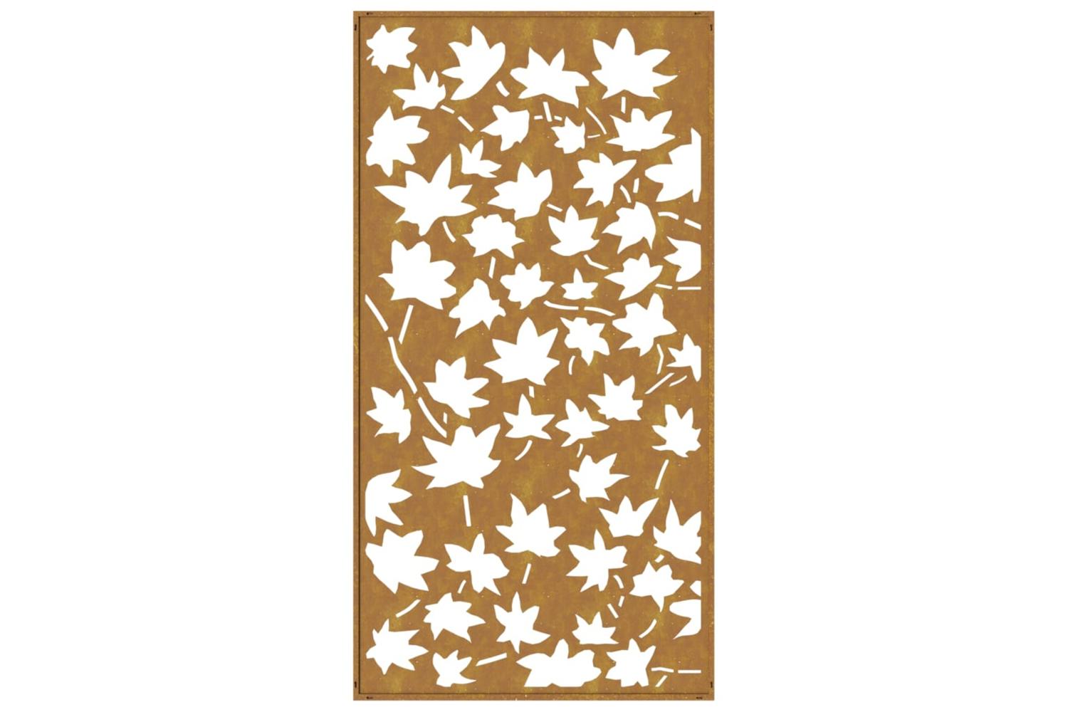 Garden Wall Decoration 105x55 Cm Corten Steel Maple Leaf Design-5